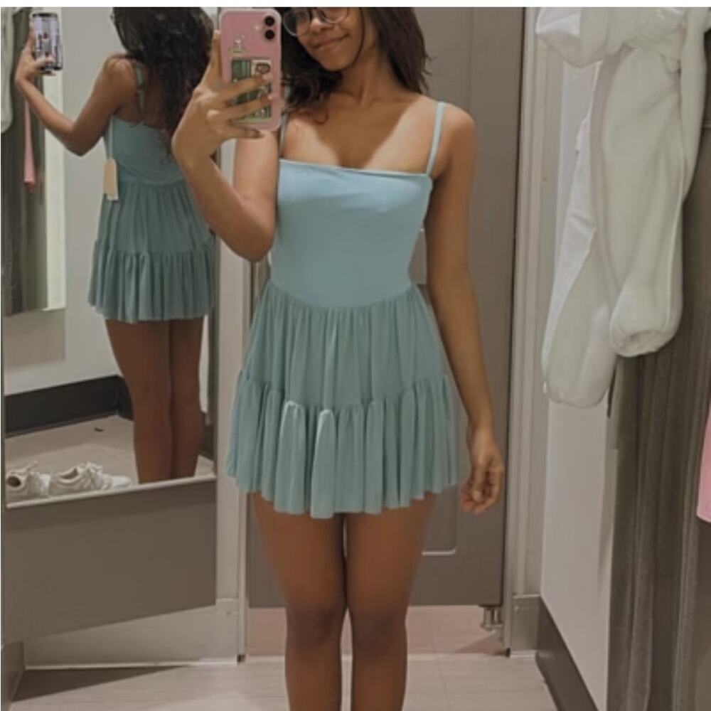 Blogilates Women's Ballerina Active Dress Teal Size S Coquette Ballerinacore - Picture 2 of 6